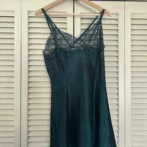 Vintage dark green Victorias Secret lingerie dress size M
